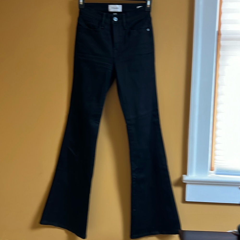 Frame black La Pixie high rise, 30” inseam